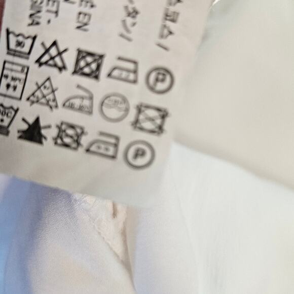 Zara White Mini Wrap Look Dress Sz Large - Picture 11 of 12